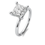 Load image into Gallery viewer, Dainty Princess Cut Diamond Semi Mount
