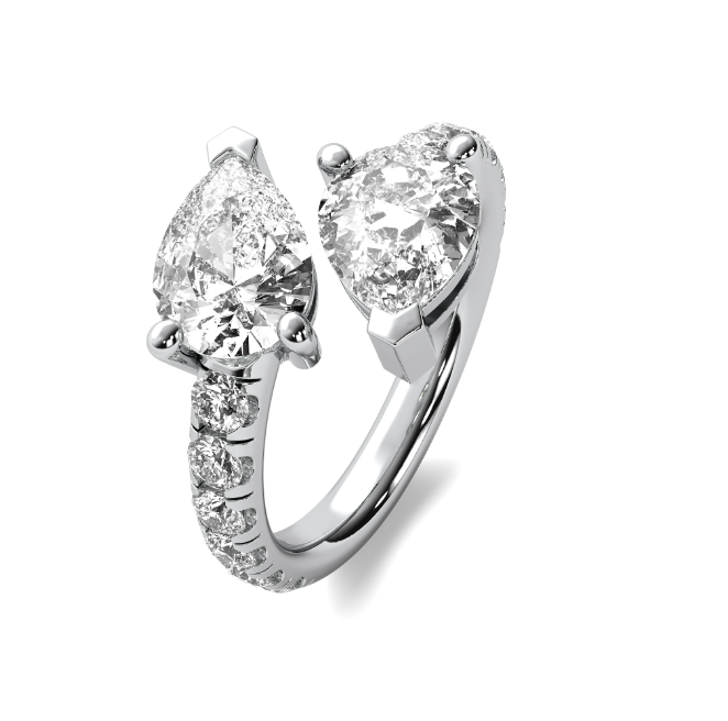 Lab Grown Yin Yang Diamond Ring