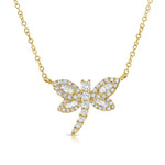 Load image into Gallery viewer, Spirit Diamond Dragonfly Necklace
