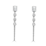 Load image into Gallery viewer, Lille Emerald &amp; Round Diamond Earrings
