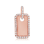 Load image into Gallery viewer, Dog Tag Mini Diamond Pendant
