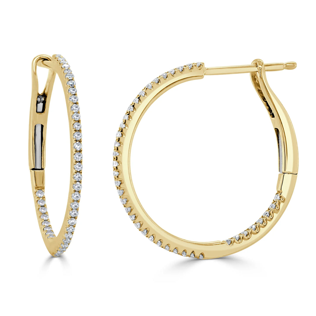 Diamond Hoop Earrings