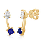 Load image into Gallery viewer, Galle Sapphire &amp; Diamond Stud Earrings
