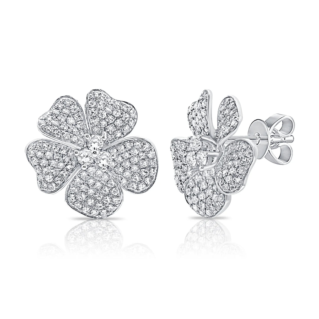 Jasmine Diamond Flower Earrings
