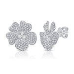 Load image into Gallery viewer, Jasmine Diamond Flower Earrings
