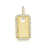 Load image into Gallery viewer, Dog Tag Mini Diamond Pendant
