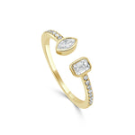Load image into Gallery viewer, Marquise And Emerald Cut Open Diamond Ring
