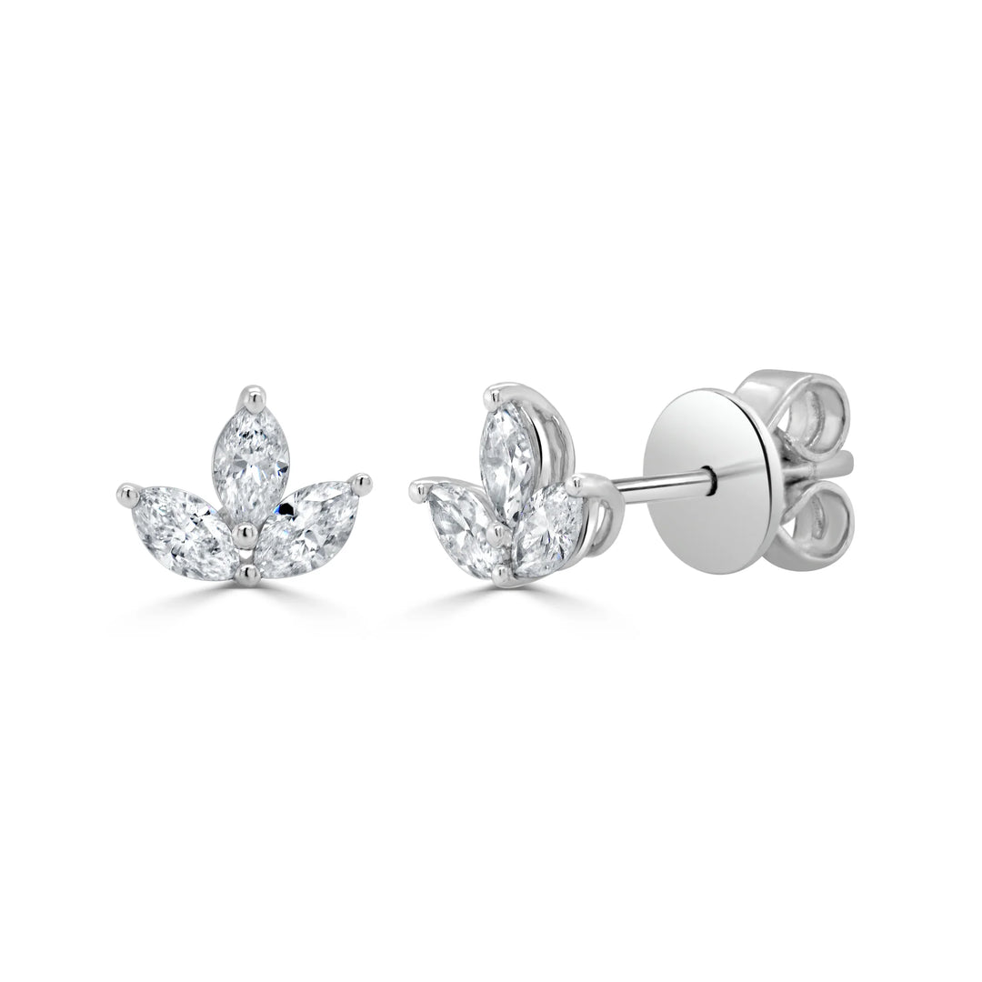 Marquise Diamond Petite Wildflower Studs