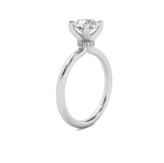 Circle Halo Diamond Semi Mount