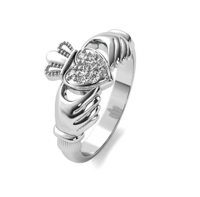 Diamond Claddagh Ring