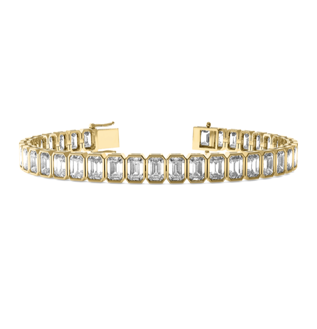 Ankara Emerald Bezel Tennis Bracelet