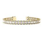 Load image into Gallery viewer, Ankara Emerald Bezel Tennis Bracelet
