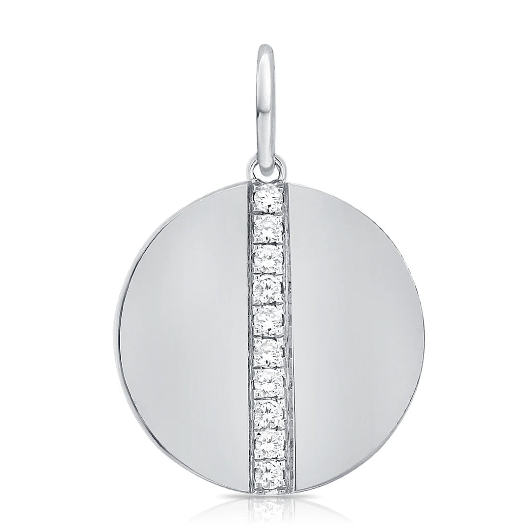 Disco Diamond Circle Disc Charm