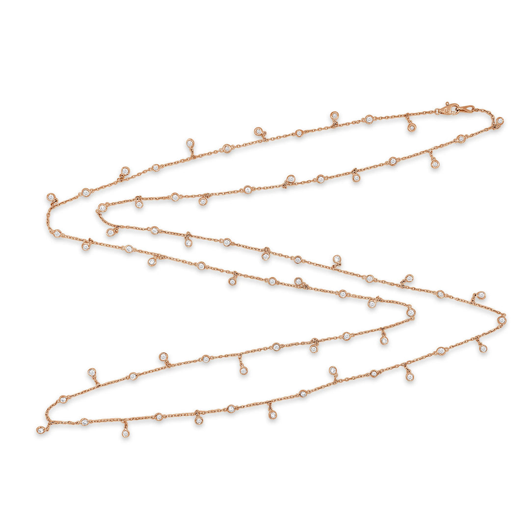 Dangling Diamond By The Yard Necklace
