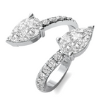 Load image into Gallery viewer, Lab Grown Pear Wrap Diamond Ring
