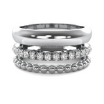 Load image into Gallery viewer, Trinity Diamond Bead Ring
