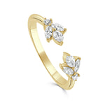 Load image into Gallery viewer, Marquise Cluster Open Diamond Ring
