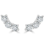 Load image into Gallery viewer, Petite Three Stone Diamond Earrings
