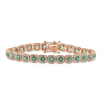 Load image into Gallery viewer, Dublin Emerald &amp; Diamond Halo Bracelet
