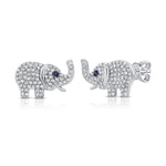 Load image into Gallery viewer, Sapphire &amp; Diamond Elephant Earrings
