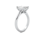 Load image into Gallery viewer, Cathedral 4 Prong Emerald Cut Solitaire Semi Mount
