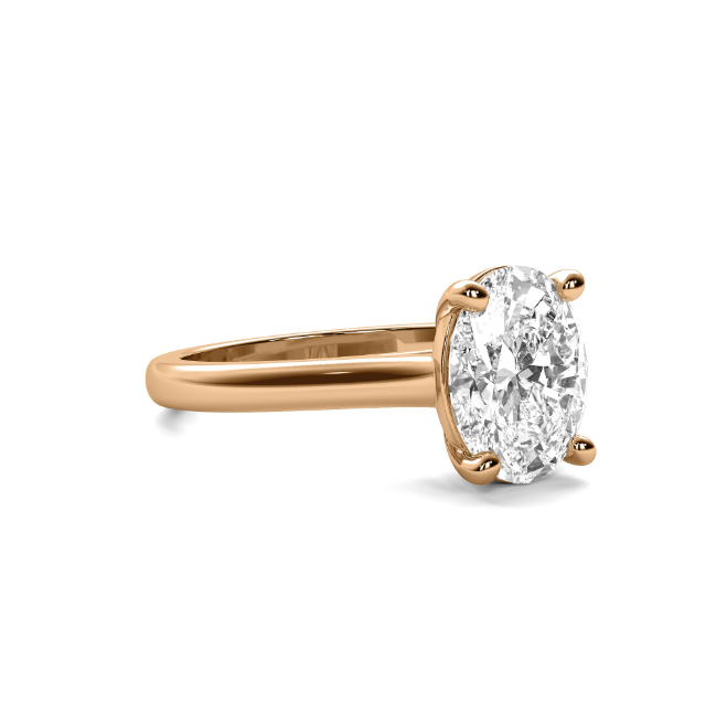 Cathedral Oval Cut Solitaire Semi Mount