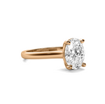 Load image into Gallery viewer, Cathedral Oval Cut Solitaire Semi Mount
