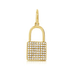 Load image into Gallery viewer, Diamond Lock Charm
