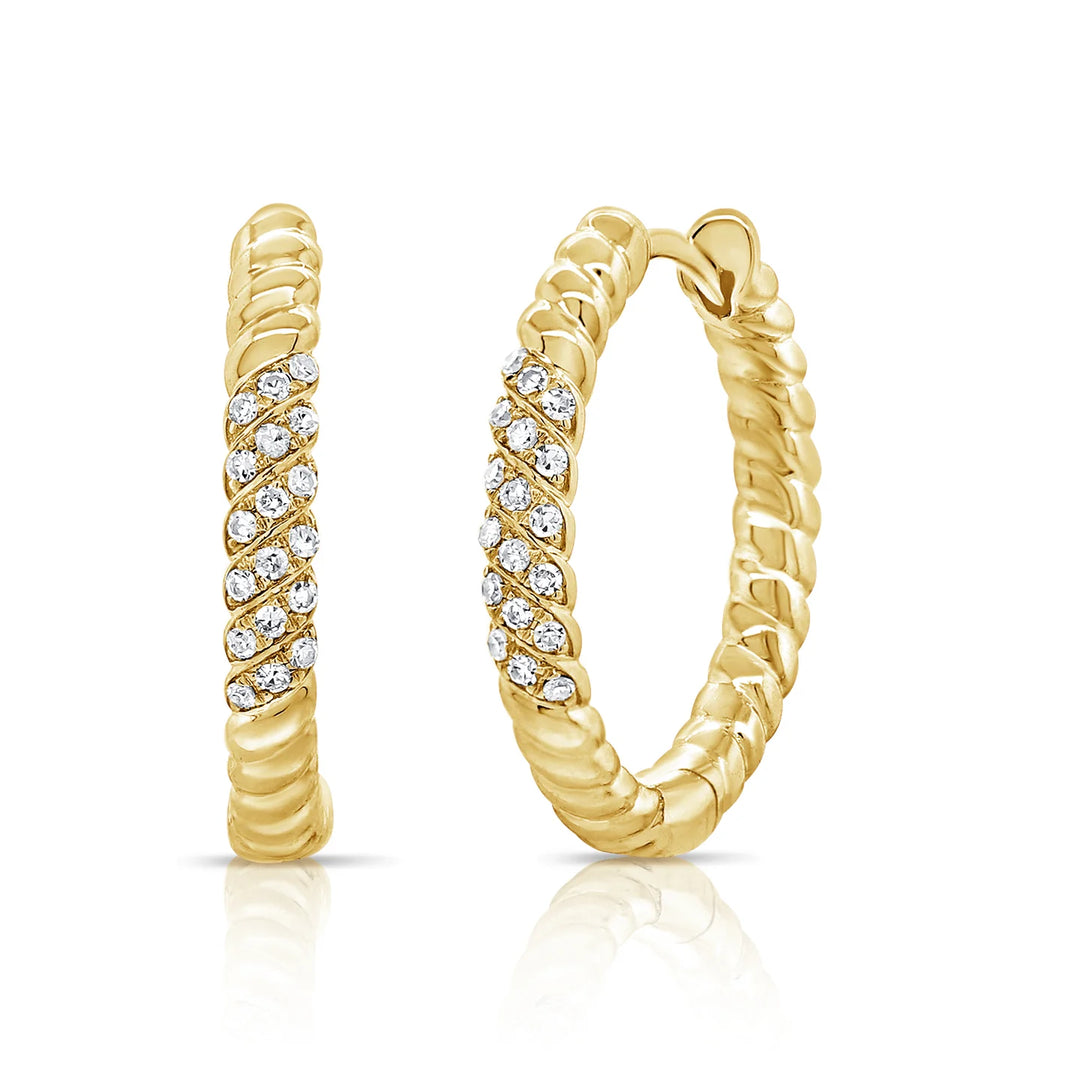 Rope Diamond Earrings