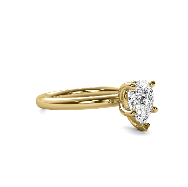 Dainty Pear Shape Solitaire Semi Mount
