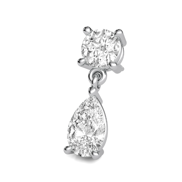 Lab Grown Diamond Dangling Pear Earrings