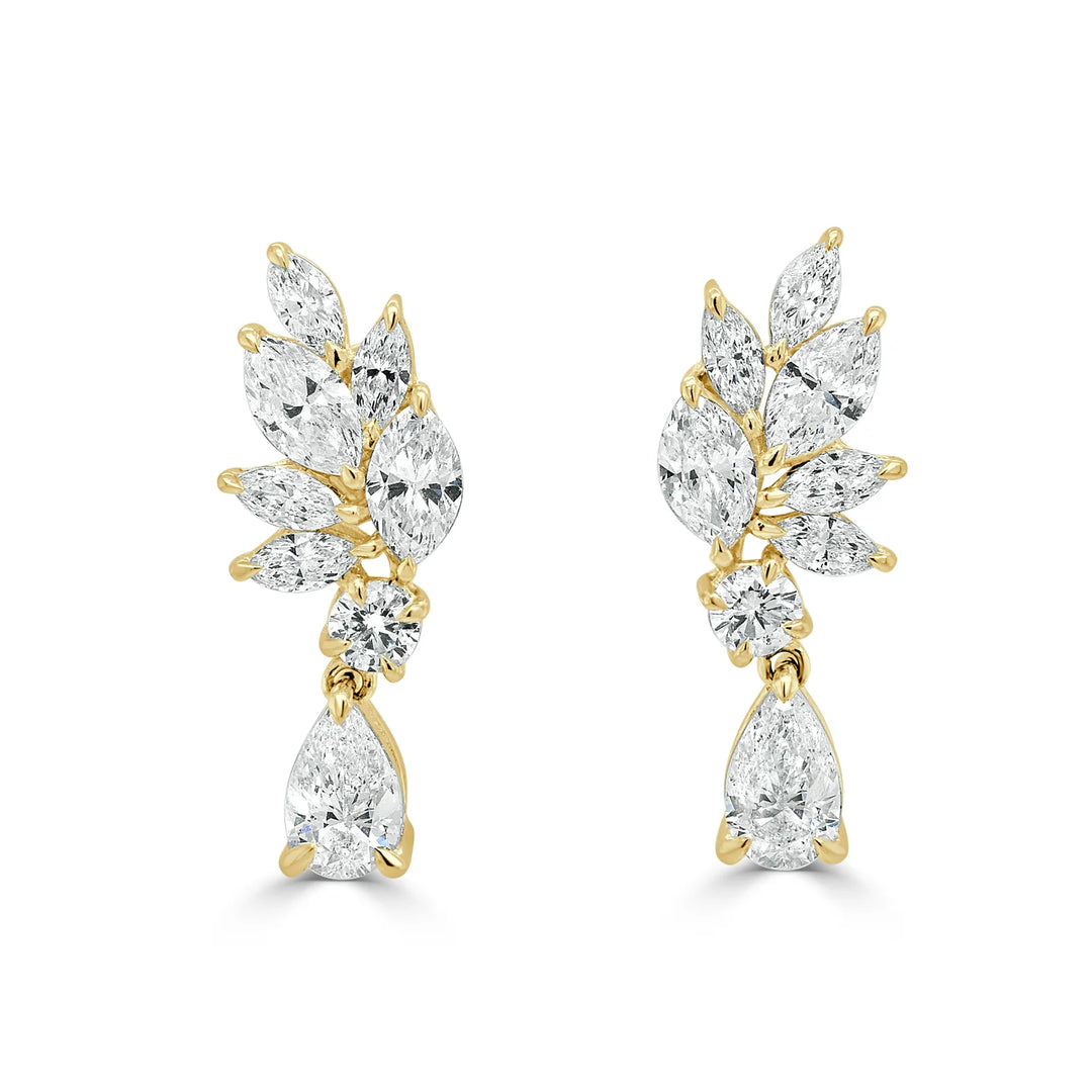 Lotus Diamond Earrings