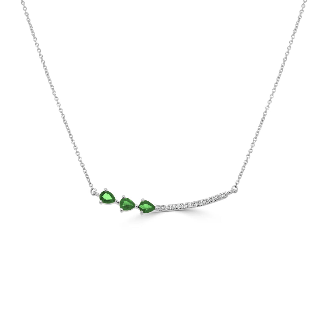 Emerald & Diamond Emma Smile Necklace