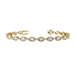 Load image into Gallery viewer, Lab Grown Diamond East West Marquise Bezel Tennis Bracelet
