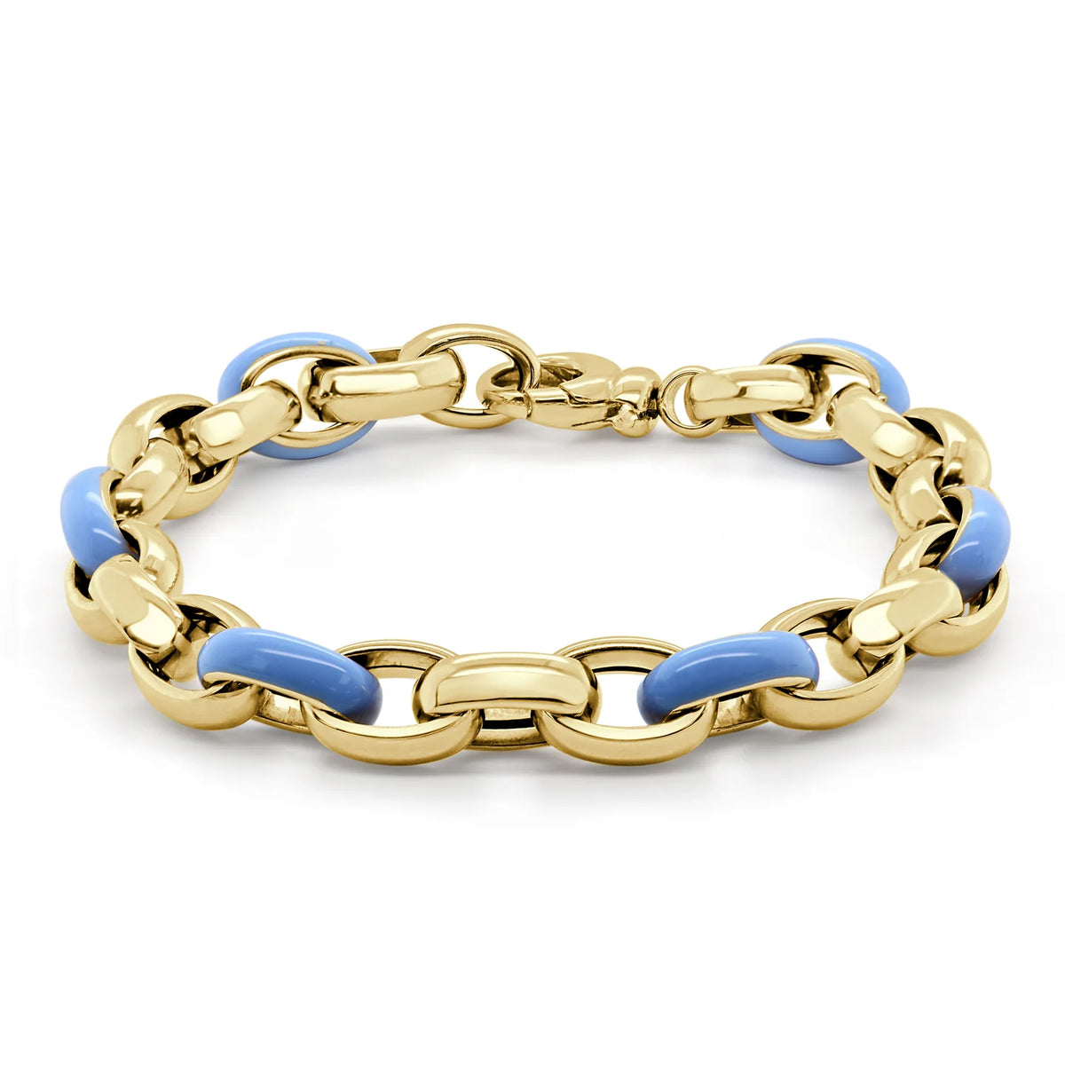 Royal blue enamel chunky bracelet