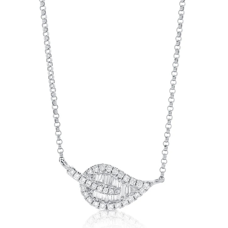 Diamond Leaf Necklace