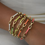 Load image into Gallery viewer, Hot Neon Pink Enamel Bracelet
