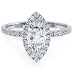 Load image into Gallery viewer, Marquise Halo Micropave Semi Mount
