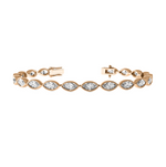 Load image into Gallery viewer, Lab Grown Diamond East West Marquise Bezel Tennis Bracelet
