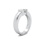 Load image into Gallery viewer, Deep Half Bezel Solitaire Semi Mount
