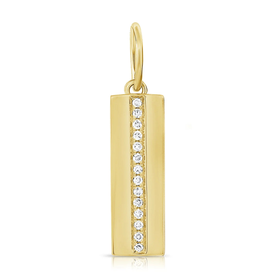 Fluted Diamond Charm