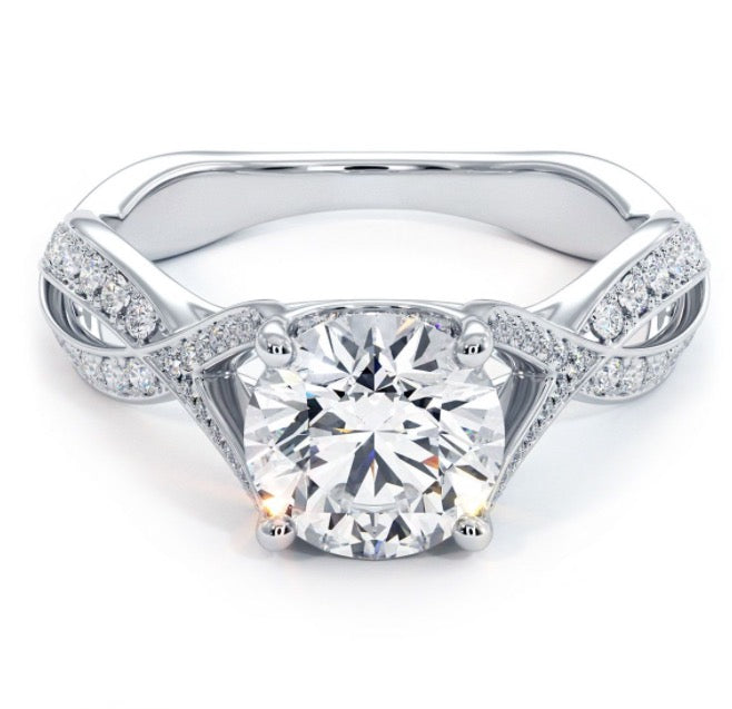 Cathedral Micropave Infinity Twist Semi Mount