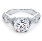 Load image into Gallery viewer, Cathedral Micropave Infinity Twist Semi Mount
