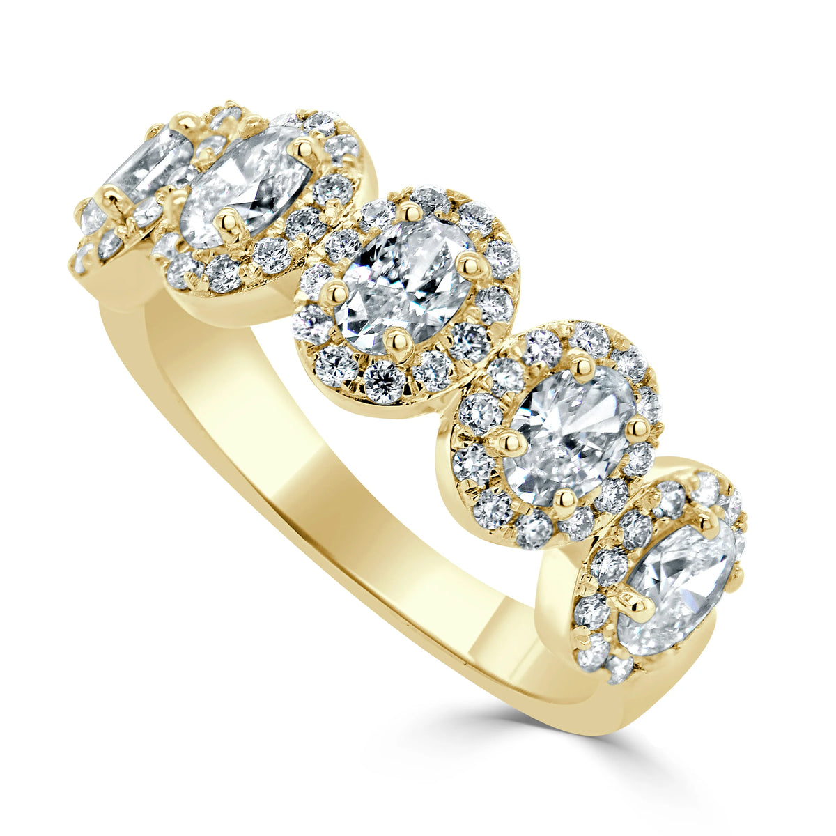 Lucy oval halo diamond ring