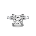 Load image into Gallery viewer, Dainty Princess Cut Diamond Semi Mount
