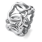 Load image into Gallery viewer, Heart Design Cigar Statement Ring
