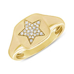 Load image into Gallery viewer, Kim Star Diamond Signet Ring
