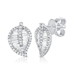 Load image into Gallery viewer, Willow Leaf Diamond Stud Earrings
