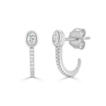 Load image into Gallery viewer, Victoria Oval &amp; Round Diamond Earrings
