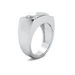 Load image into Gallery viewer, Lab Grown Round Signet Men's Band
